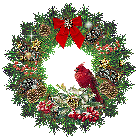 +xmas+holiday+religious+christmas+wreath+with+a+cardinal++ clipart