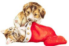+xmas+holiday+religious+puppy+and+cat++ clipart