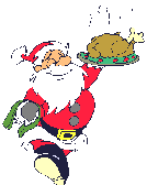 +xmas+holiday+religious+father+christmas+with+turkey+dinner++ clipart