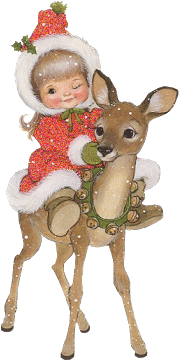 +xmas+holiday+religious+doll+on+reindeer++ clipart