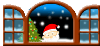 +xmas+holiday+religious+santa+at+the+window++ clipart