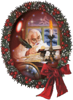 +xmas+holiday+religious+santa+clause+wreath++ clipart