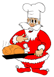 +xmas+holiday+religious+xmas+chef+tossing+the+turkey++ clipart