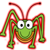 +bug+dancing+spider+animation+green+red+ clipart