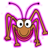 +bug+dancing+spider+animation+pink+red+ clipart