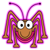 +bug+dancing+spider+animation+pink+red+ clipart