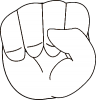 +fist+white+ clipart