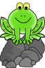 +frog+rocks+boulber+ clipart