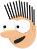 +mohawk+head+eyes+ clipart