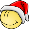 +smiley+christmas+hat+ clipart