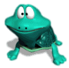 +frog+cyan+left+ clipart