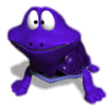 +frog+purple+left+ clipart
