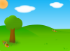 +landscape+tree+grass+ clipart