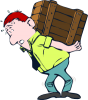 +man+carrying+box+crate+ clipart