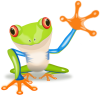 +waving+frog+ clipart